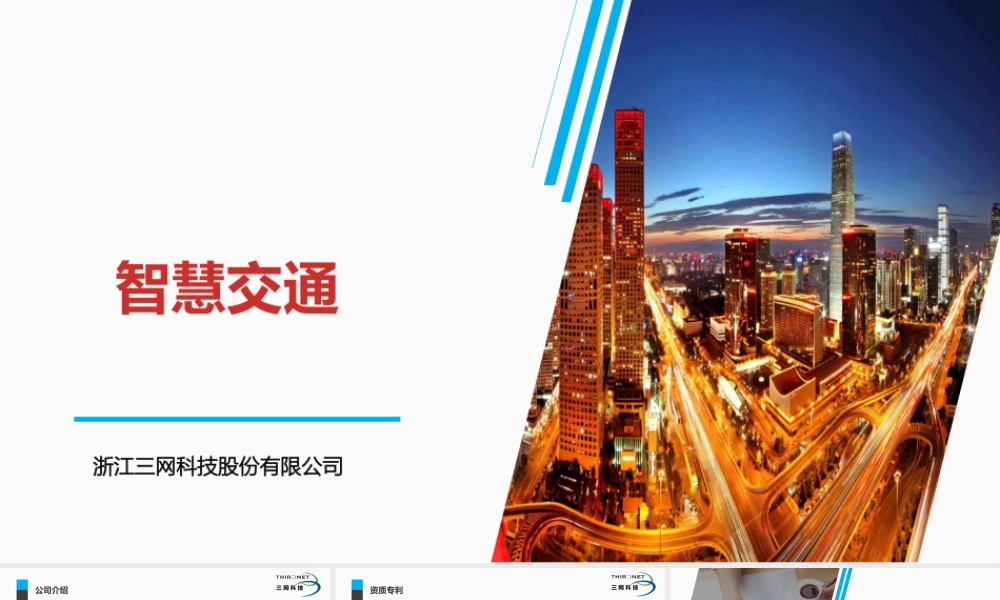 智慧交通-浙江三网科技股份有限公司 20170418