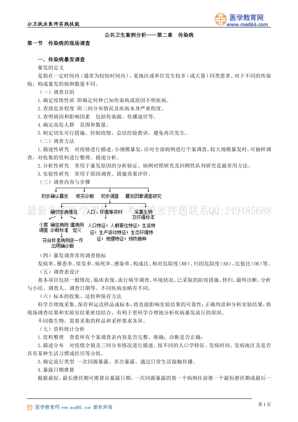 公共卫生案例分析——第二章　传染病_第1页