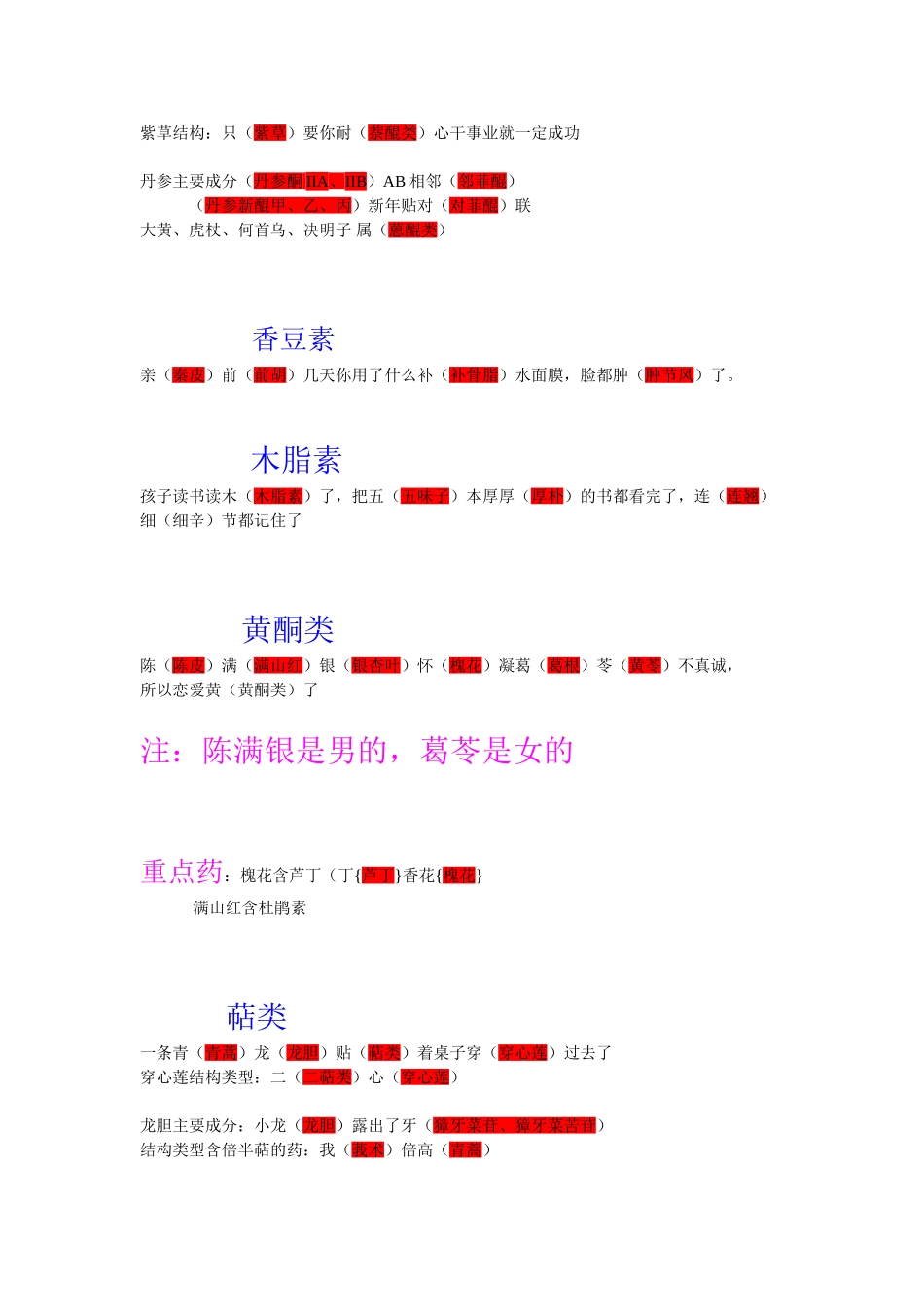 王老师口头诀笔记(中药）_第2页