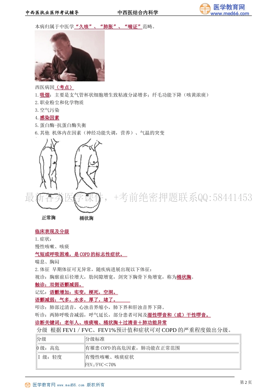 执业医师-第一单元　呼吸系统疾病_第2页