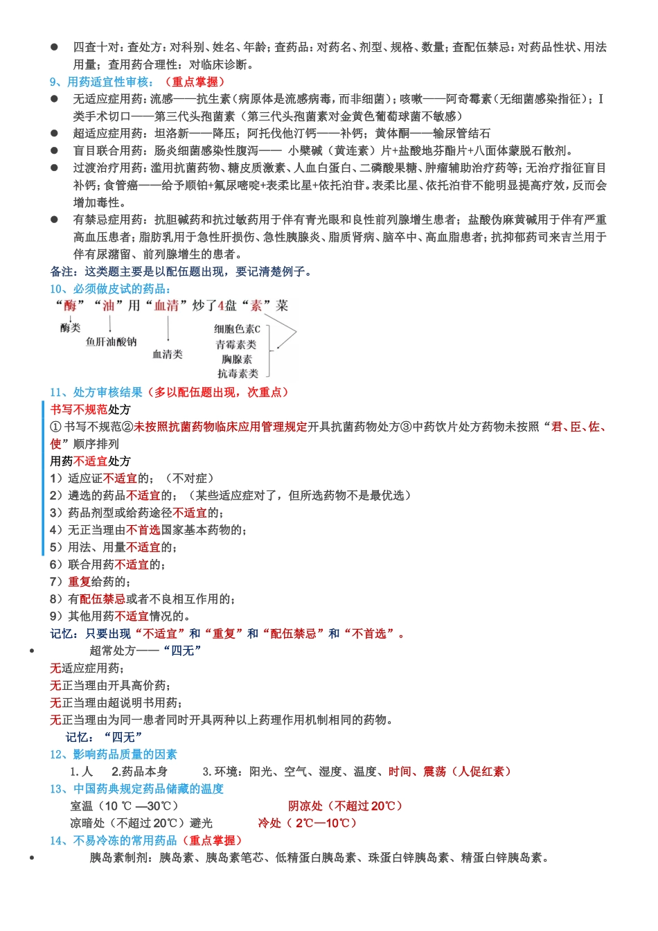 执业医师-药学综合考前背诵版17页，朱改_第2页