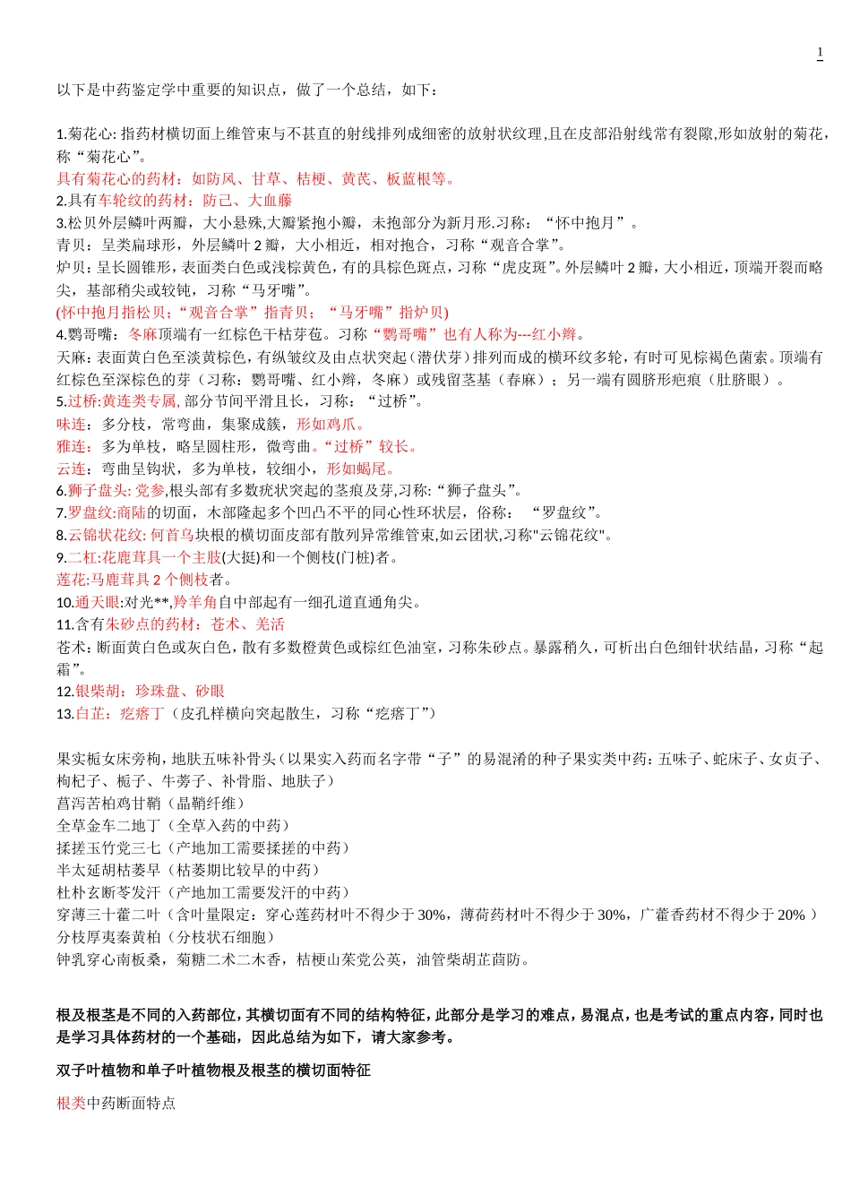 执业医师-中药鉴定学_第1页