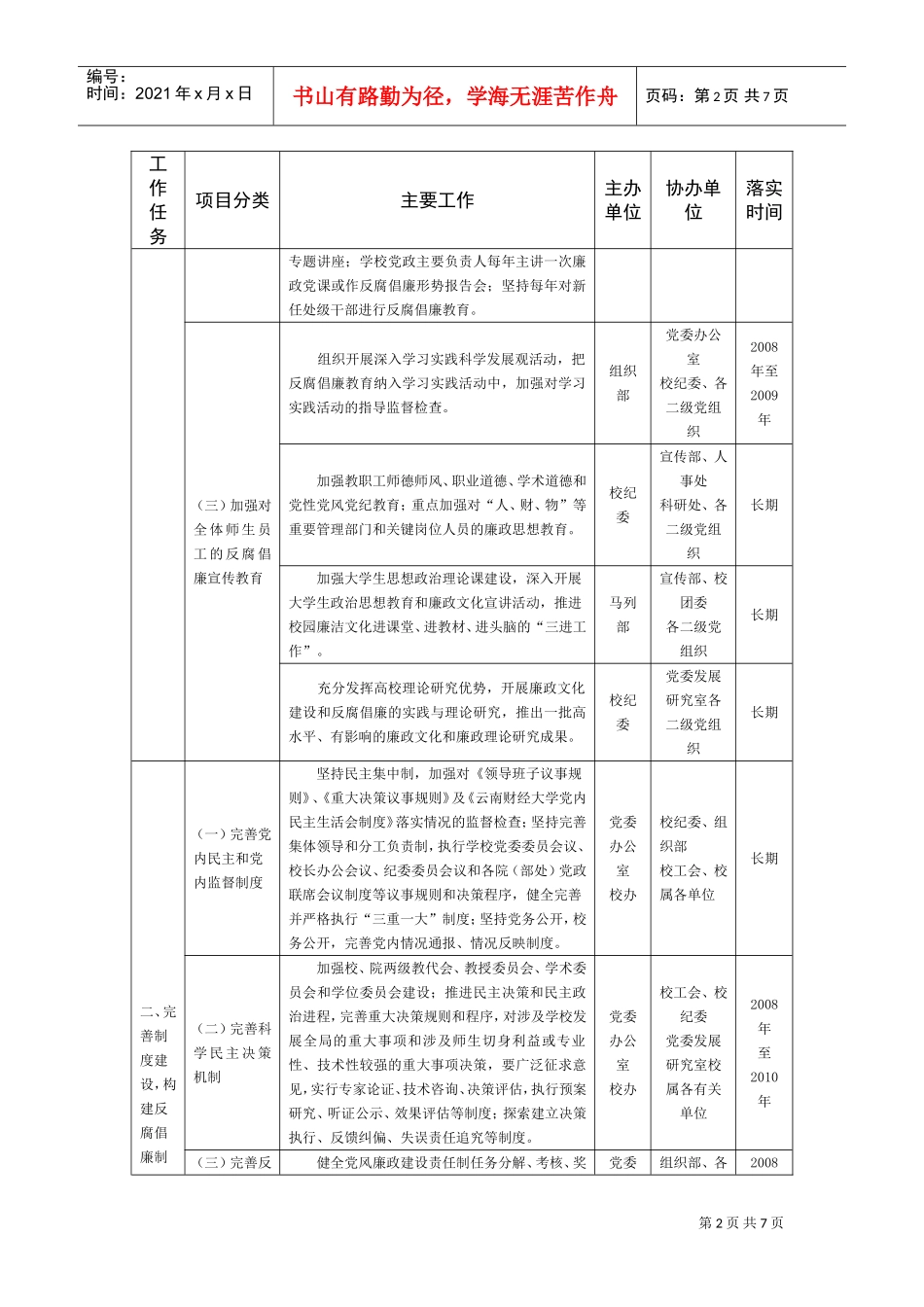 建立健全惩治与预防腐败体系工作计划书_第2页