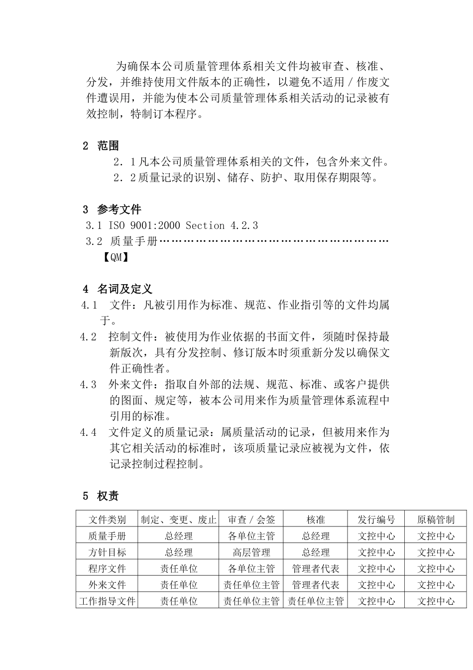 (QP-01)文件和质量记录控制程序_第2页