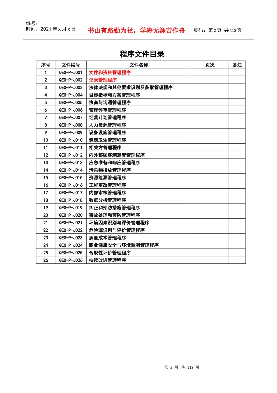 IATF16949程序文件_第2页