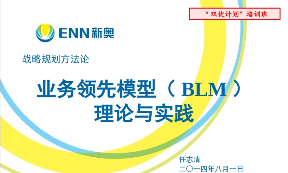 ★战略规划方法论-业务领先模型(BLM)理论与实践-双优版