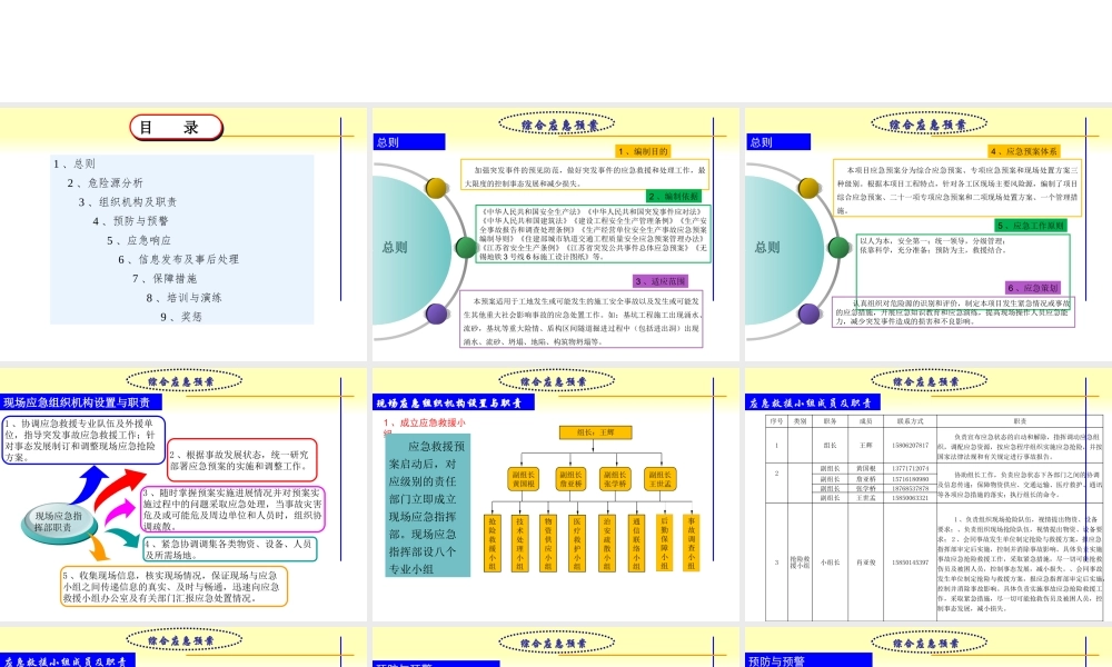 ★综合应急预案评审汇报PPT