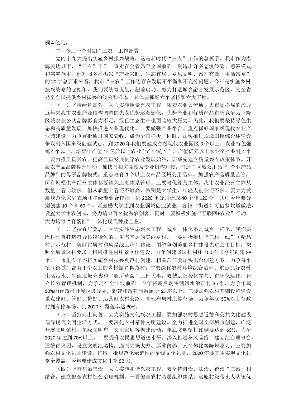 市长项敏同志在2018年市委农村工作会议上的讲话_第2页