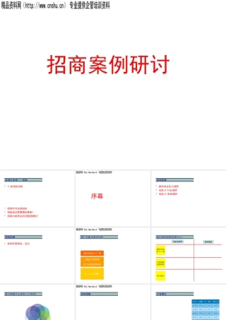 XX（数码）公司招商案例研讨-亚细亚数码港案例分析