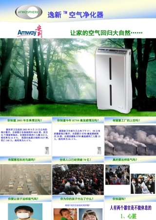 XXXX版安利逸新空气净化器产品推广分享