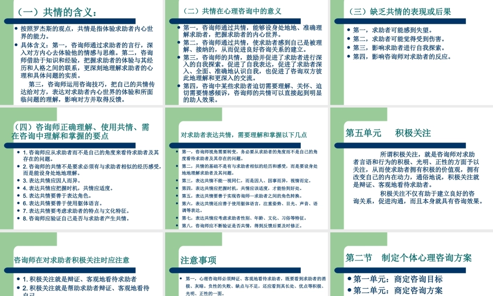 XXXX版国家心理师三级心理咨询技能