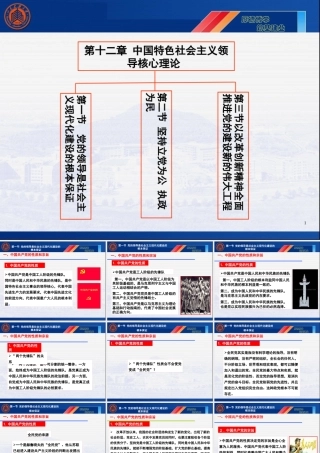 XXXX版教材第十二章中国特色社会主义领导核心理论