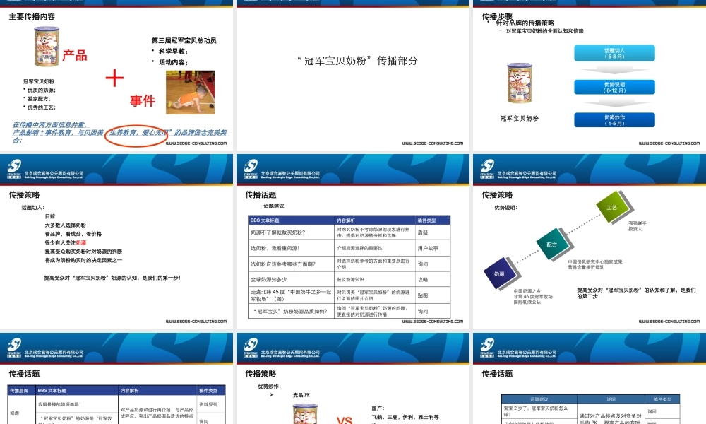 XXXX贝因美年度网络传播策划方案