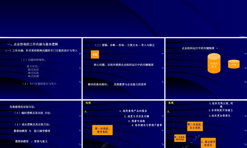 《管理咨询实践的逻辑及相应的工具与方法》