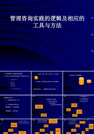 《管理咨询实践的逻辑及相应的工具与方法》