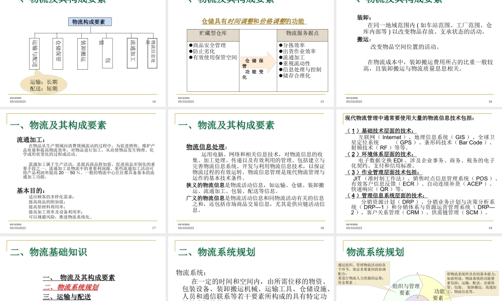 XXXX采购师(二级)基础知识2物流基础知识