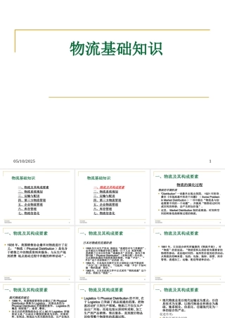 XXXX采购师(二级)基础知识2物流基础知识