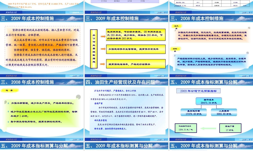 XXXX成本汇报