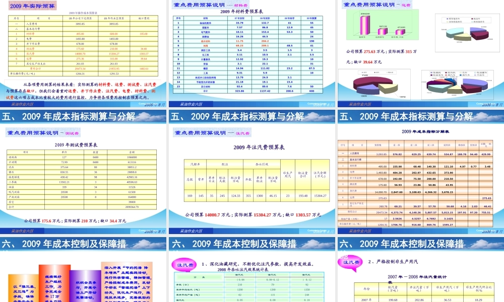 XXXX成本汇报