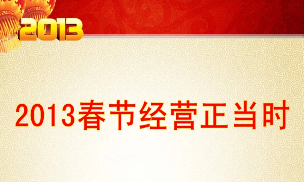 XXXX春节经营正当时(47页)