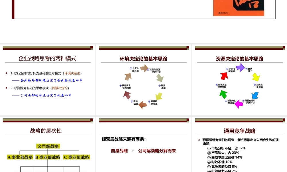 一般竞争战略教材