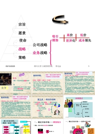 一般竞争战略培训课件