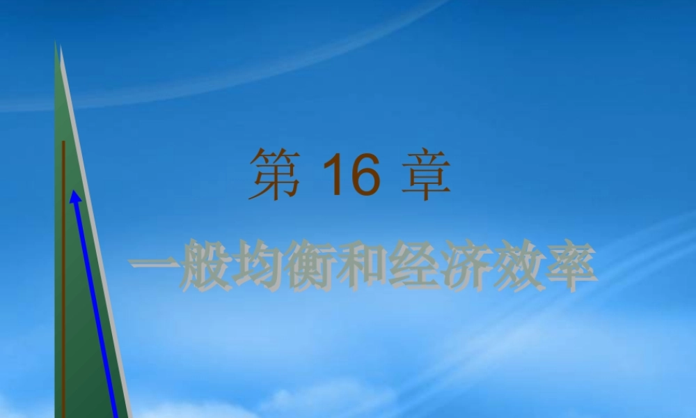 一般均衡和经济效率培训课程