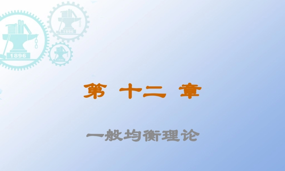 一般均衡理论分析