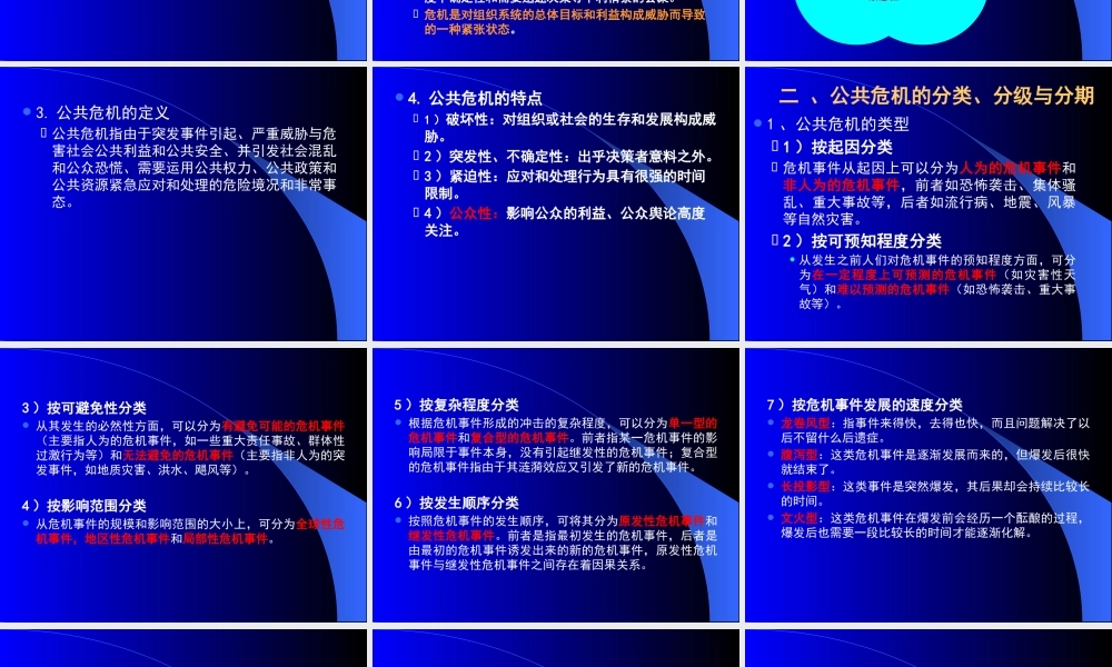 XXXX第1讲公共危机管理概述