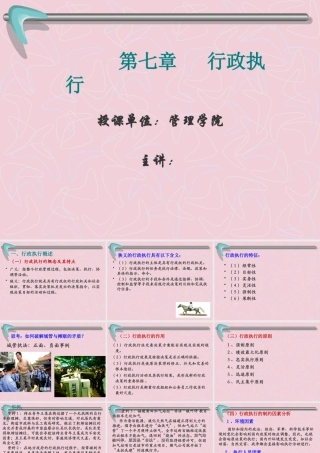 《行政管理》7章行政执行