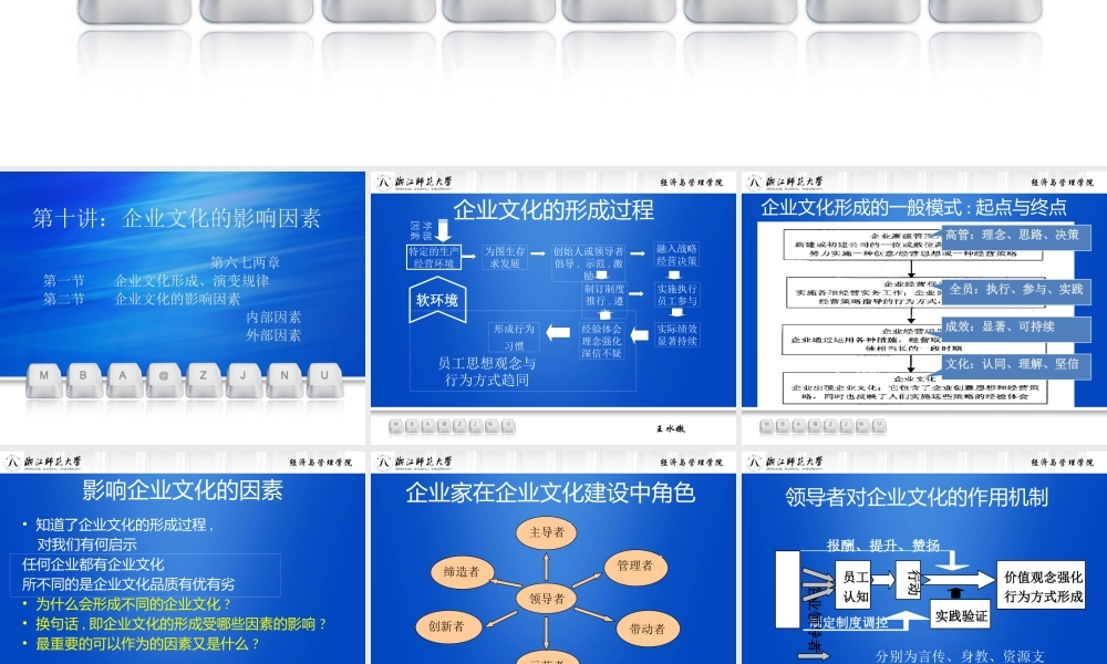 XXXX第11讲企业文化的影响因素