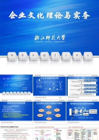 XXXX第11讲企业文化的影响因素