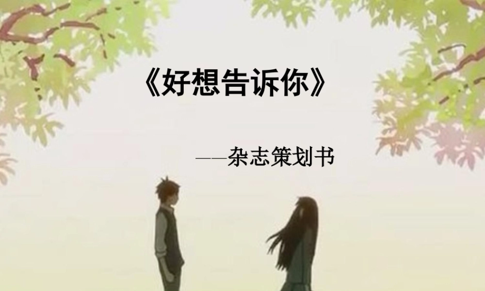 《好想告诉你》杂志策划书