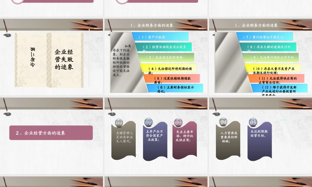 XXXX第五章企业经营失败风险及其审计