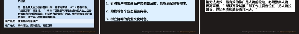 《华润中心万象城》大型购物中心运作模式