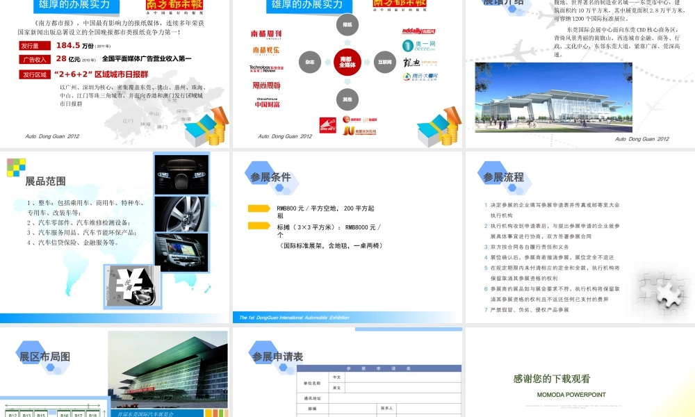 XXXX第一届东莞国际汽车展览会招商方案