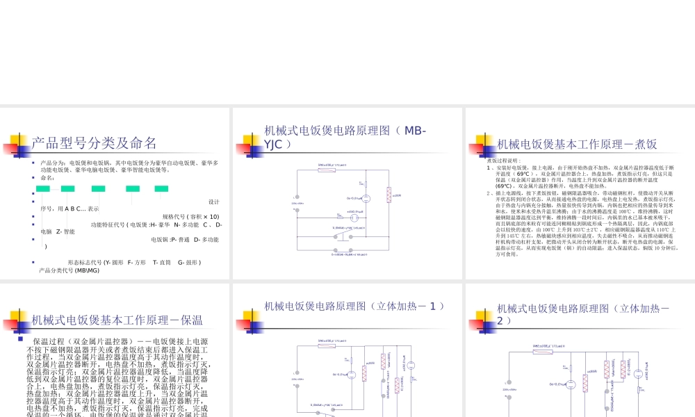 XXXX电饭煲产品电路基本知识培训XXXX1019
