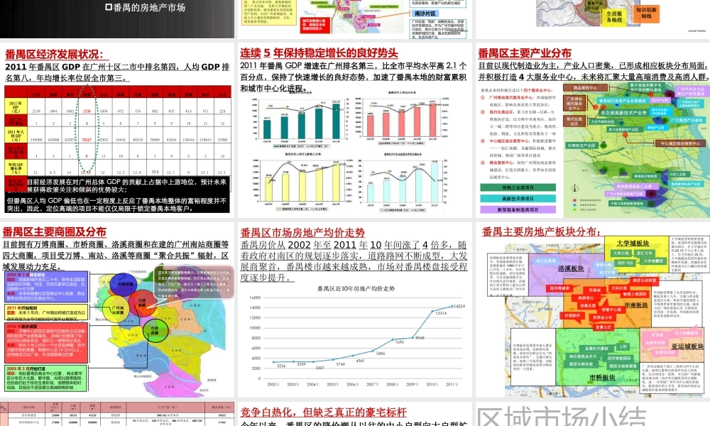 XXXX番禺黄金海岸项目发展定位报告155P-