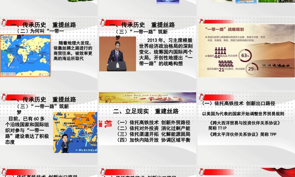 一带一路国家发展新战略课件