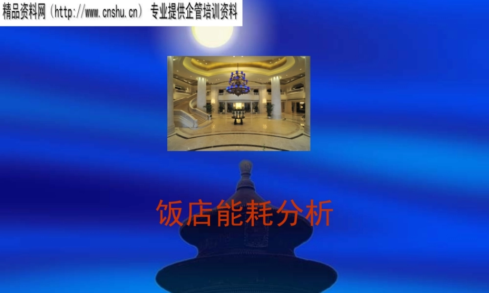 XXXX饭店能耗分析-酒店行业