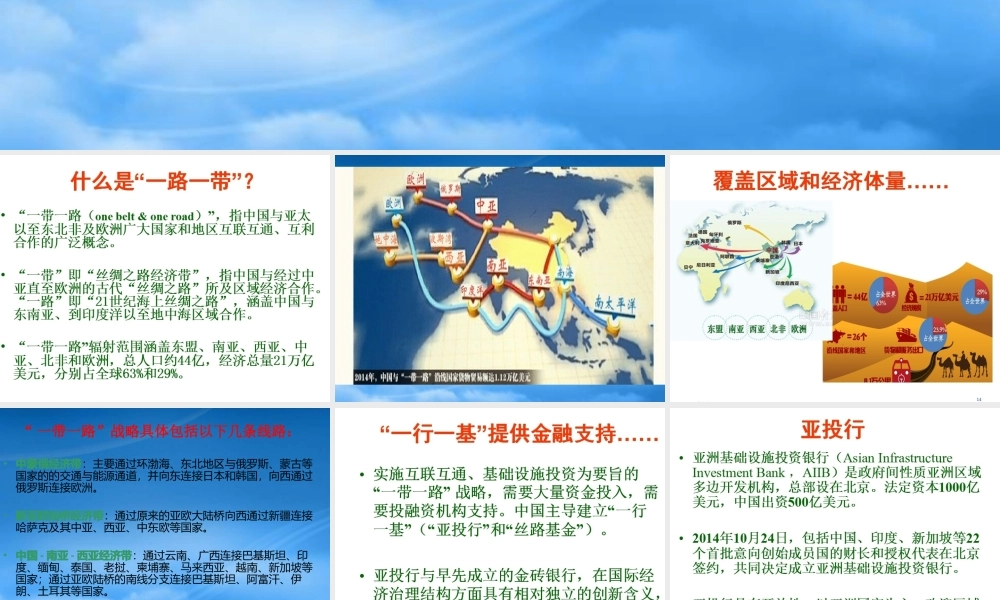 一带一路开放战略概述