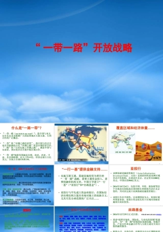 一带一路开放战略概述