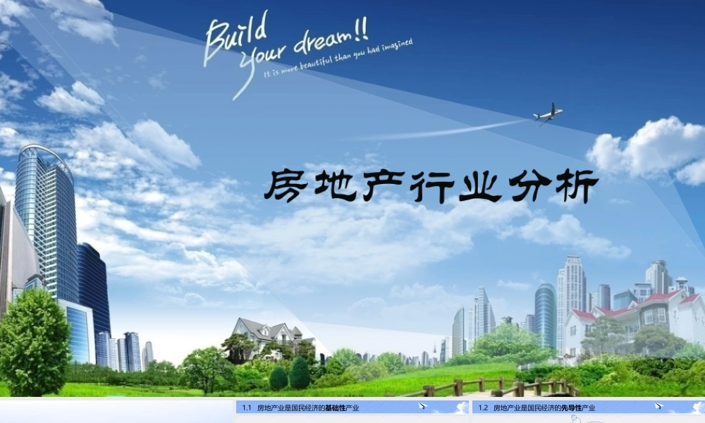 XXXX房地产行业分析汇报