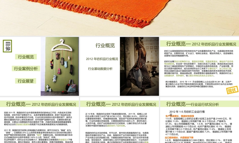 XXXX纺织品行业分析