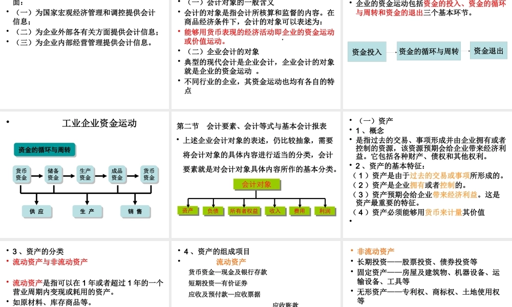 《会计学》第一章、第二章(MBA)
