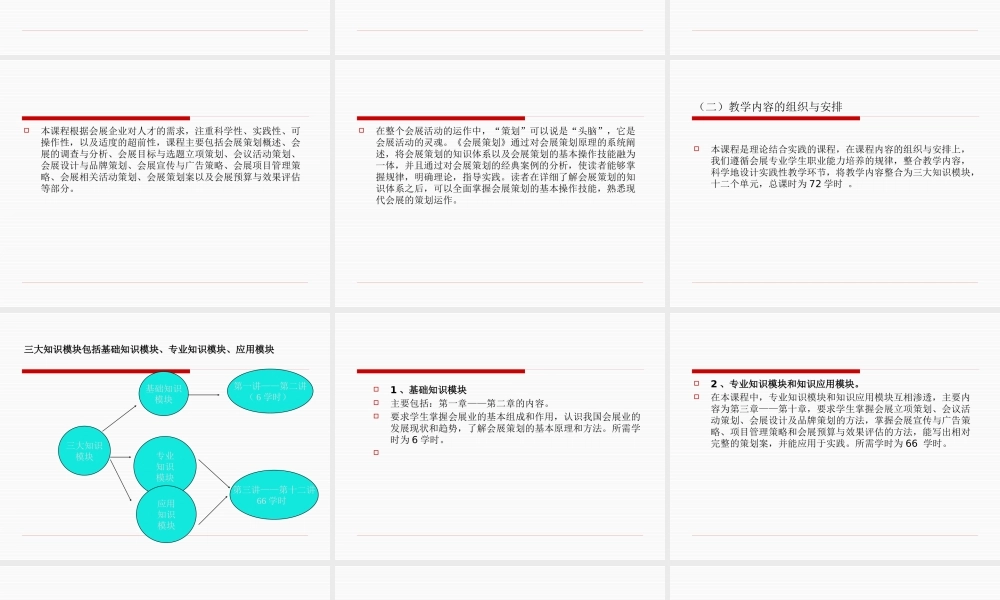 《会展策划》课程说课