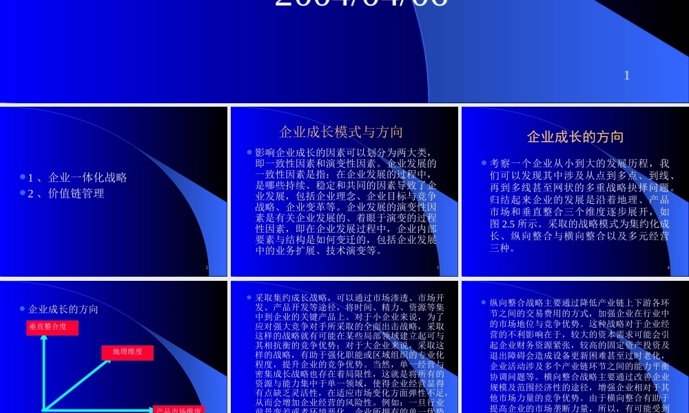 一第六章从一体化战略到价值链管理