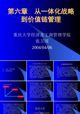一第六章从一体化战略到价值链管理