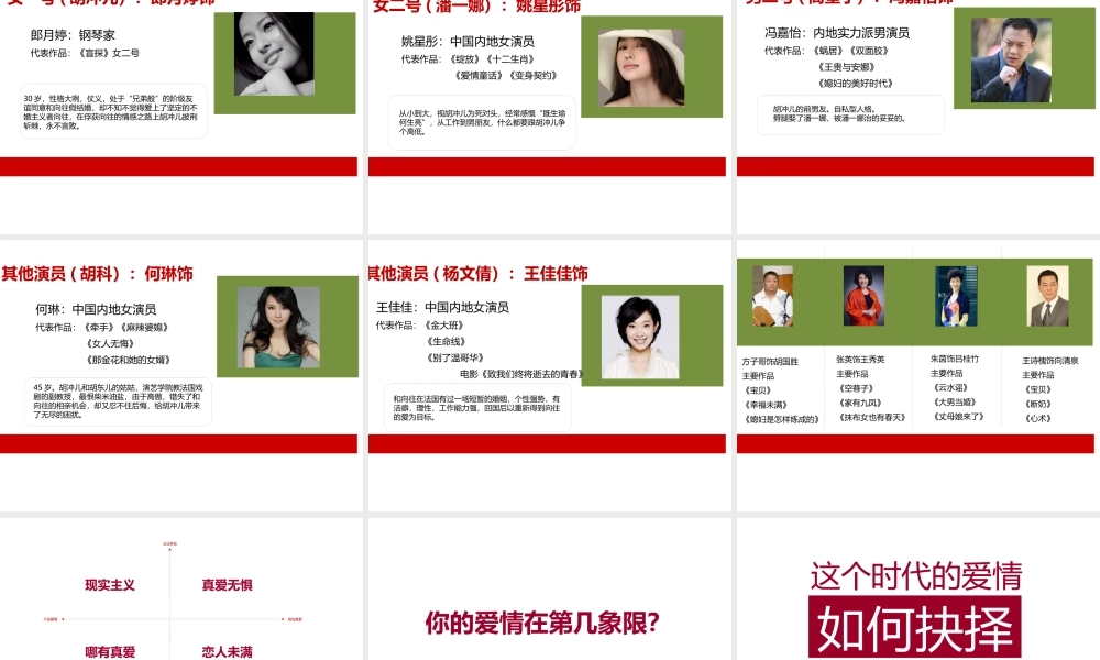 《婚姻合伙人》策划案XXXX0911