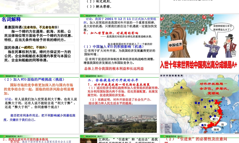 《积极参与国际经济竞争与合作》(新人教版)